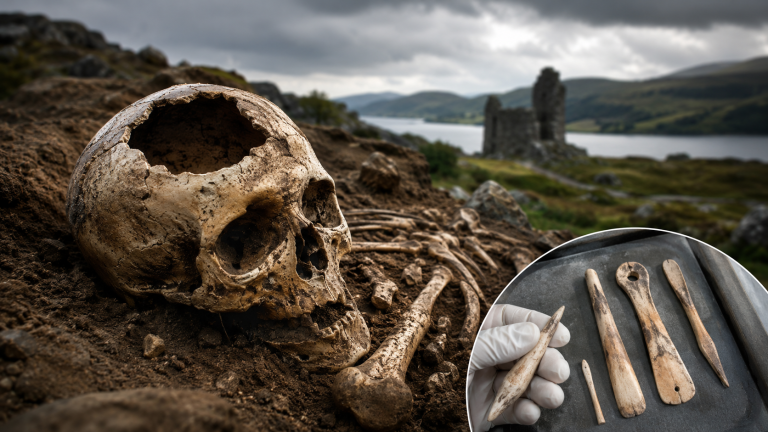 Archaeologists Baffled By A 2,000-Year-Old Skeleton Found In Scotland With Its Brain Scooped Out And Its Bones Turned Into Tools